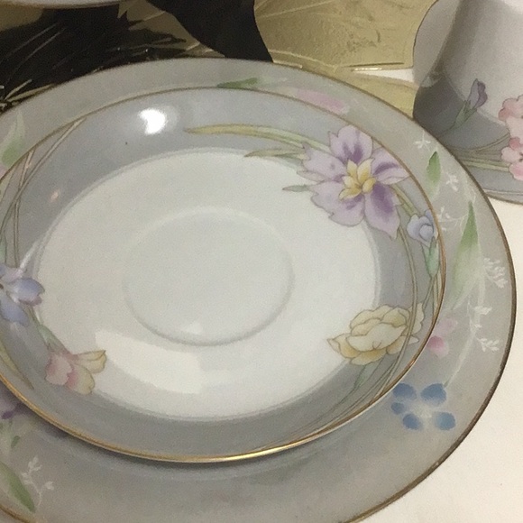 VINTAGE MIKASA CHARISMA GRAY 5 PIECE PLACE SETTING - Picture 5 of 6